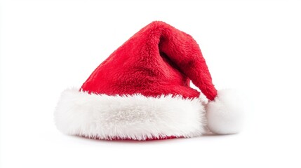 santa claus red hat isolated on white