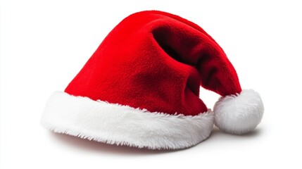 santa claus red hat isolated on white