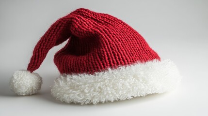 santa claus red hat isolated on white