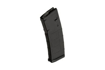 Clip for a rifle or carbine. Ammunition for weapons. Isolate on a white back
