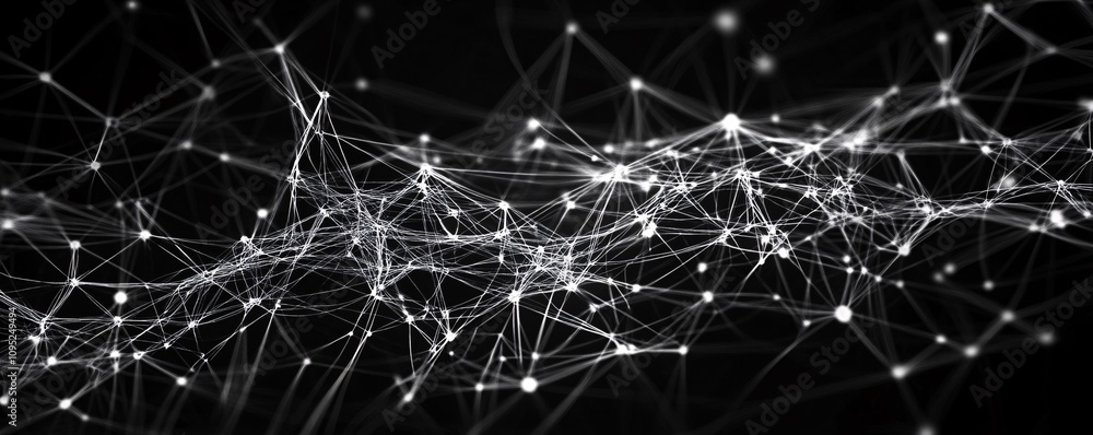 Aufkleber Plexus abstract technology background connecting lines and dots