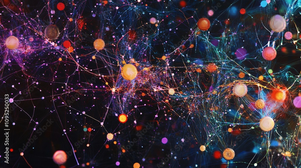 Poster Neural network communicating with spheres of light and energy exchanging data
