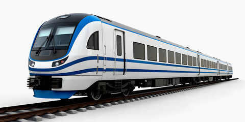 Naklejka premium Train in road railway white background png download