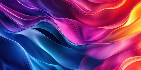 Obraz premium A visually stunning abstract artwork composed of fluid shapes and vibrant colors representing harmonic principles, designed to evoke a sense of movement and rhythm. 