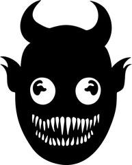 Design of terror face illustration