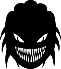 Design of terror face illustration