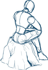 Body man sketch style design