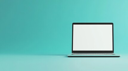 laptop with white screen background