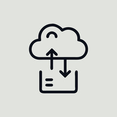 Cloud Storage Icon Vector