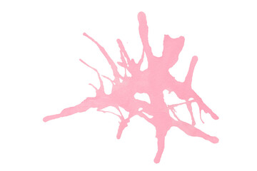 isolated pink brush strokes applied with a brush stroke in a transparent background