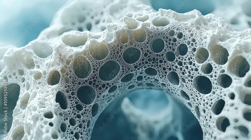 Aufkleber abstract 3d render cellular structure network organic texture science background