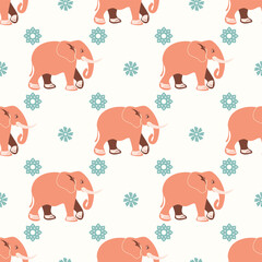 seamless pattern with elephants