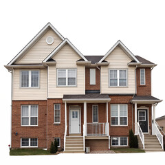 new modern house  isolated on white background. Transparent PNG