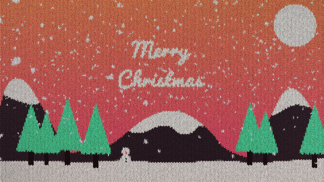 Knit Sweater Santa Sled Snowy Mountains Logo Reveal 79  1:1 16:9 9:16