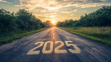 2025 on the asphalt, new year