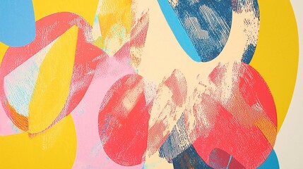 Fototapeta premium Colorful Graffiti Art Design with Vintage Texture and Patterns for Summer Backgrounds