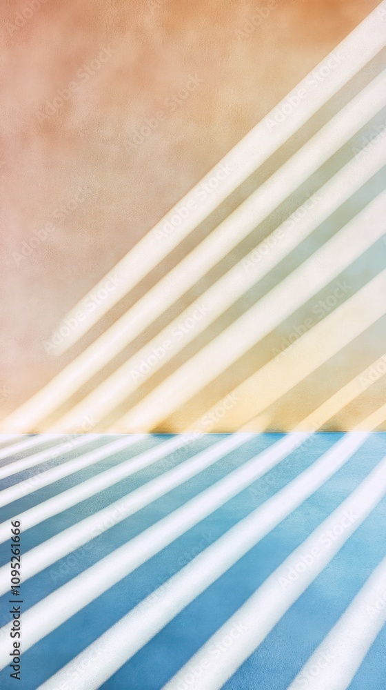 Poster Exploring the Interplay of Light and Shadows in Vibrant Geometric Patterns