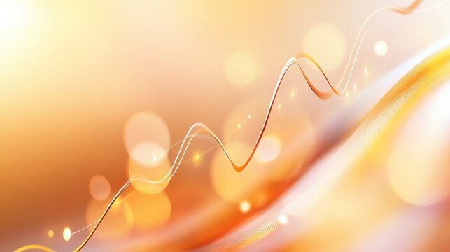 Dynamic Trends Illustrated in Warm Shades of Orange Showcasing Contrasting Movements Over Time