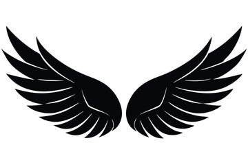 Wings silhouette vector. EPS File