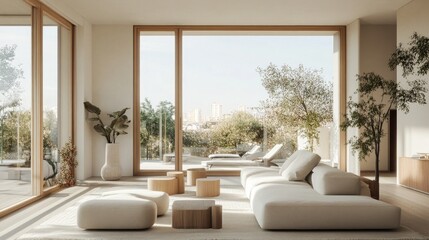 Modern Minimalist Living Room Design with Natural Light