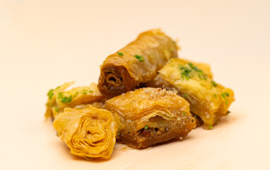 sweet baklava with honey