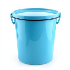 new clean blue garbage isolated on white