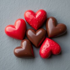 Fototapeta premium heart shaped chocolates