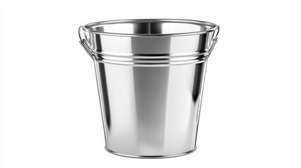 empty open metallic can isolated on white