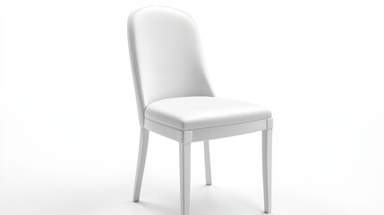 Fototapeta premium Minimalistic white chair on bright background - modern furniture design
