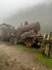 Old rusty locomotive in Paranapiacaba Brazil
