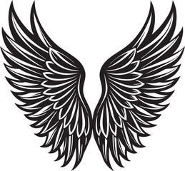 Fototapeta premium Angel wing silhouette