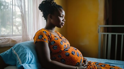 Fototapeta premium Maternal healthcare in underserved areas, Reflecting maternal mortality challenges, photography style