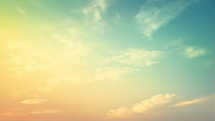 Obraz premium Soft Gradient Sky with Warm Tones and Tranquil Clouds.