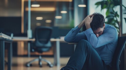 Obraz premium Mental health stigma in workplace environments, Symbolizing awareness and support, photography style