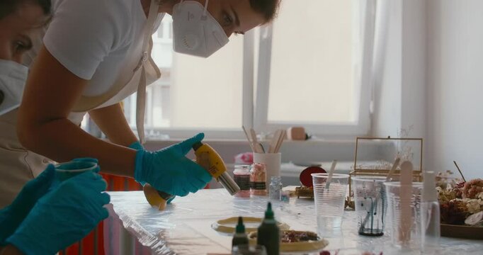 Handmade epoxy arts workshop, DIY masterclass for women, art crafts