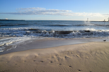 Scenic beach and sea view