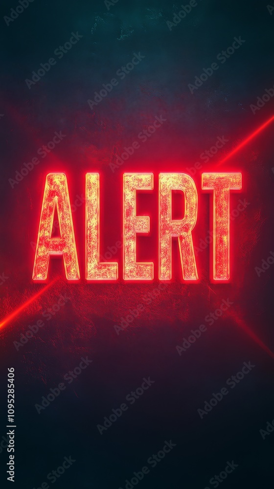 Poster warning sign: a visually striking, illuminated 