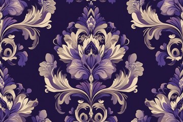 Fototapeta premium Oriental Style Damask Seamless Pattern