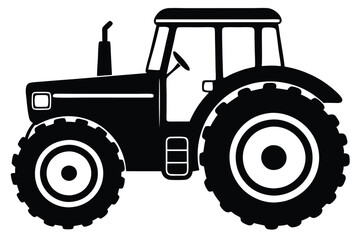 old tractor vector silhouette illustration. EPS File