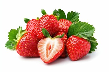 Fresh Strawberries Whole and Sliced