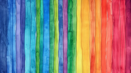 Colorful striped background in vibrant rainbow hues for LGBTQ+ representation