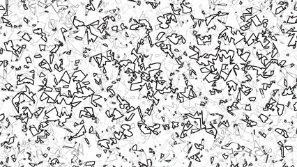 Abstract White and Black Vector, Black Musical Notes on White Background. Many Random Falling Notes.