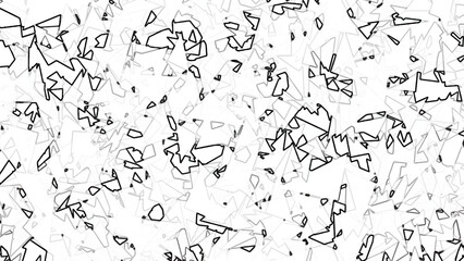 Abstract White and Black Vector, Black Musical Notes on White Background. Many Random Falling Notes.
