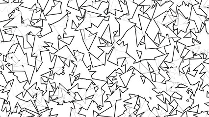 Abstract White and Black Vector, Black Musical Notes on White Background. Many Random Falling Notes.