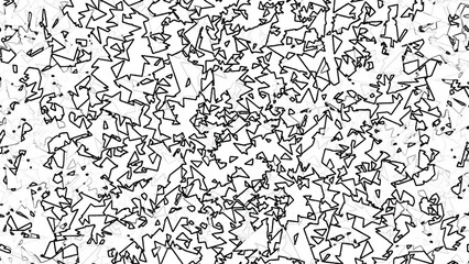 Abstract White and Black Vector, Black Musical Notes on White Background. Many Random Falling Notes.