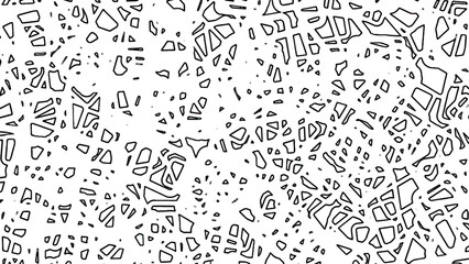 Abstract White and Black Vector, Black Musical Notes on White Background. Many Random Falling Notes.