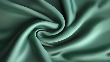 Obraz premium Elegant soft green satin fabric.Generative AI