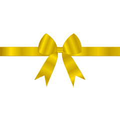Gold Bow Tie Ribbon Vector Golden Gradient