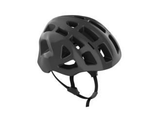 Black bicycle protective helmet isolated in transparent background png