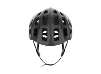 Black bicycle protective helmet isolated in transparent background png